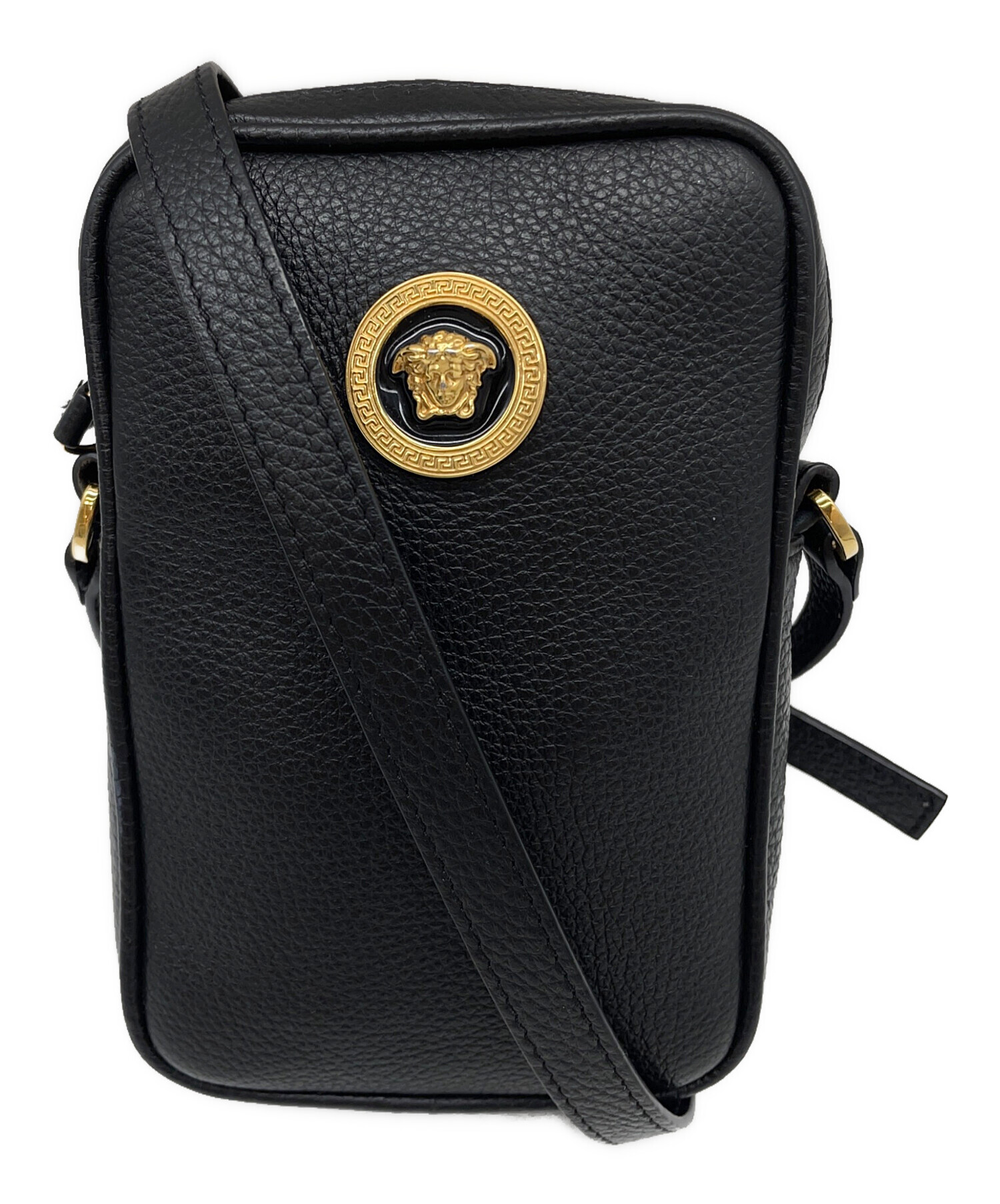 VERSACE ヴェルサーチ ショルダーバッグ - 黒 【古着】【中古】 中古・古着通販】VERSACE (ヴェルサーチェ) メデューサショルダー