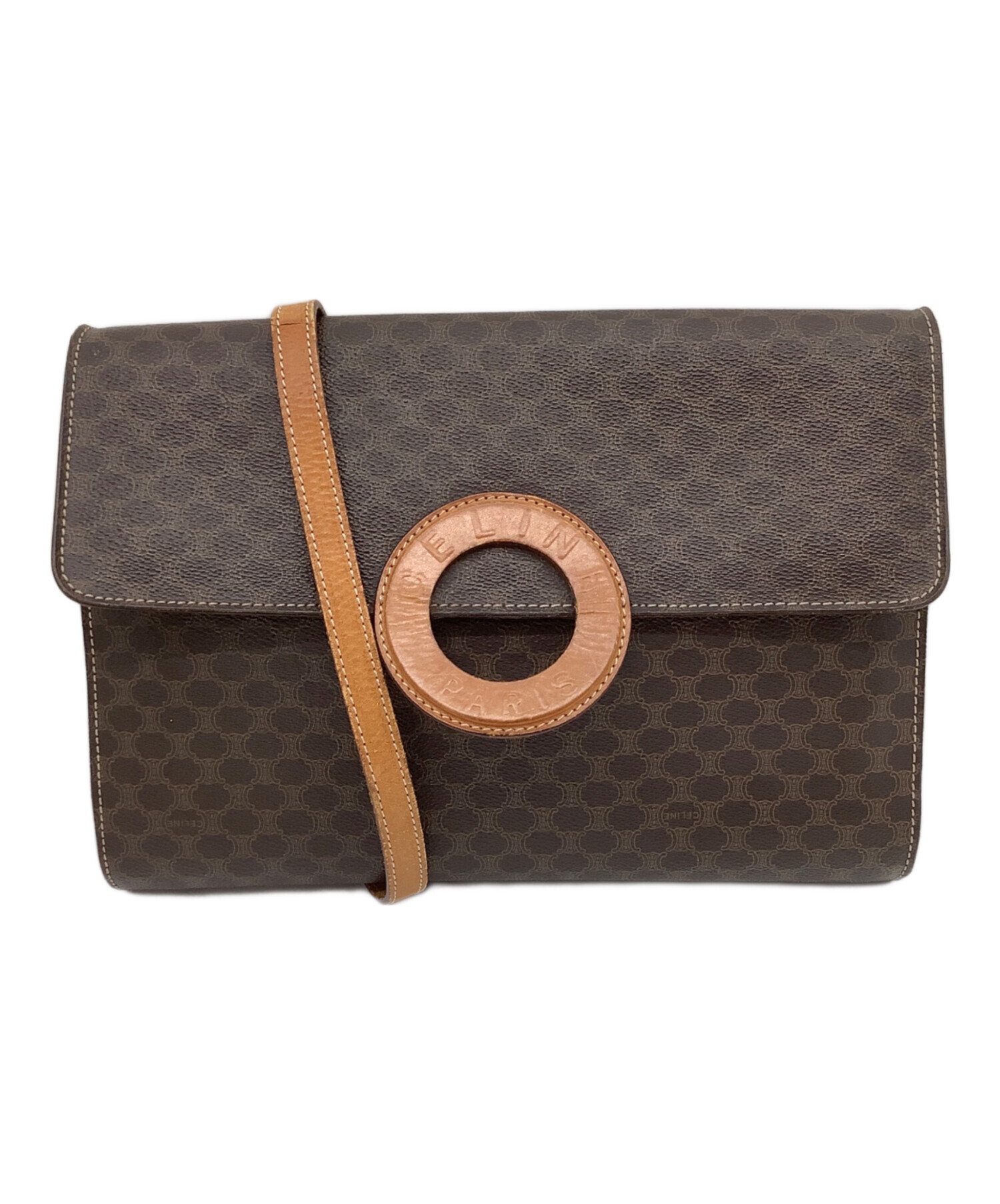 CELINE セリーヌ ショルダーバッグ S 茶系 【古着】【中古】 中古・古着通販】CELINE (セリーヌ) ショルダーバッグ ブラウン
