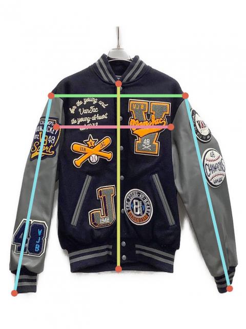 中古・古着通販】VAN JAC (ヴァン・ヂャケット) スタジャン ブラック