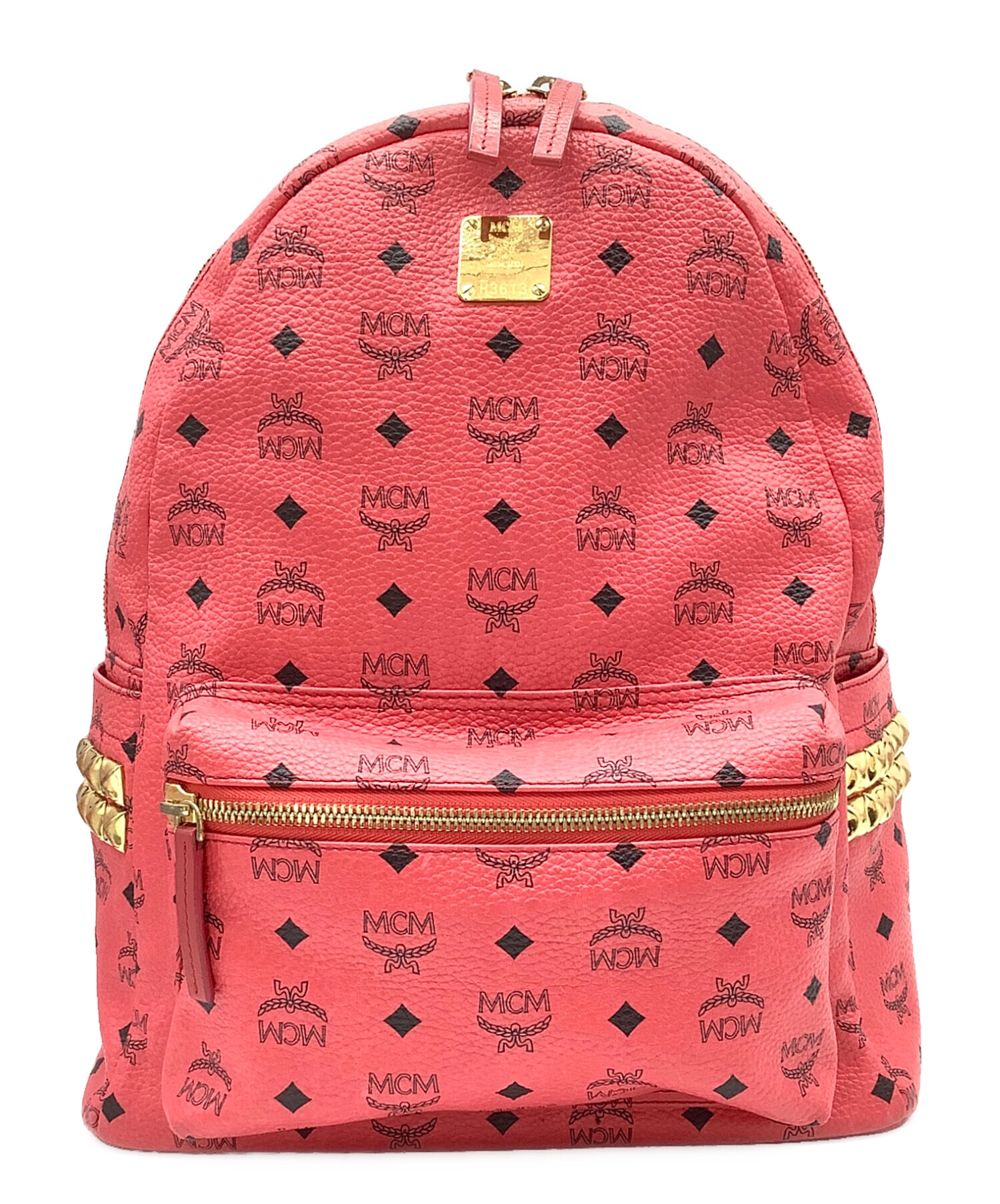 中古・古着通販】MCM (エムシーエム) スタッズリュック ピンク