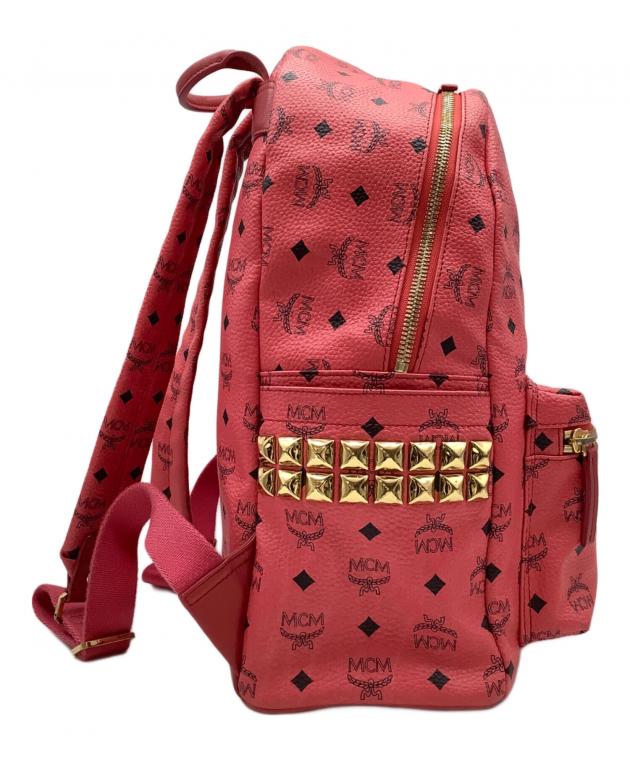 mcm 正規品 中古・古着通販】MCM (エムシーエム) スタッズリュック ピンク