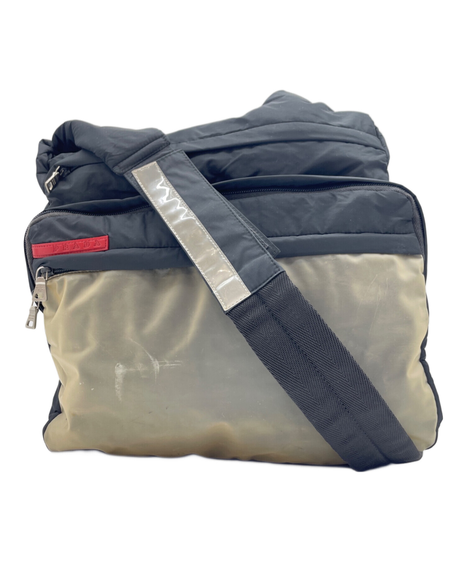 中古・古着通販】PRADA (プラダ) ナイロンショルダーバッグ ブラック 中古・古着通販】PRADA (プラダ) ナイロンショルダーバッグ ブラック
