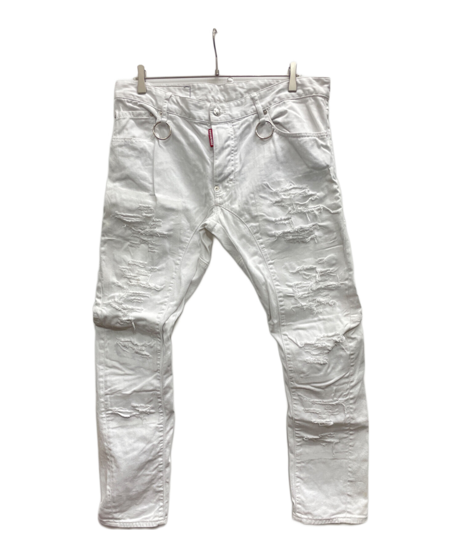 DSQUARED2 ディースクエアード2 ダメージ加工 ホワイトデニム 中古・古着通販】DSQUARED2 (ディースクエアード) デニムパンツ
