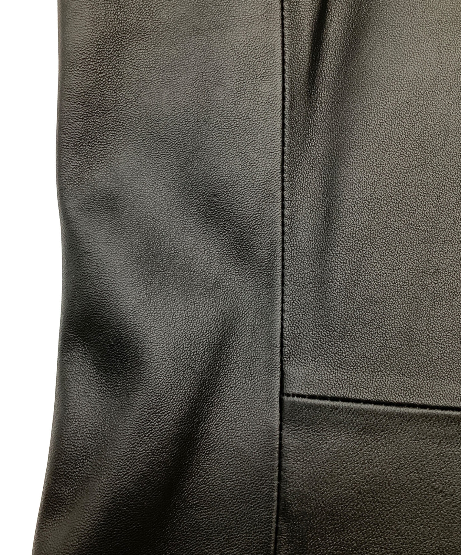 中古・古着通販】Barassi (バラシ) ラムレザージャケット ブラック