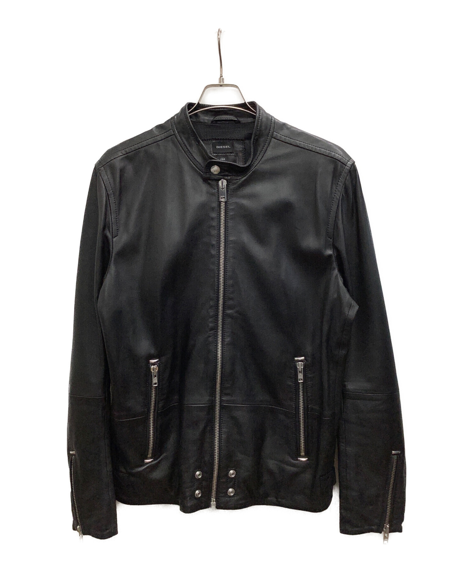 中古・古着通販】DIESEL (ディーゼル) レザージャケット ブラック
