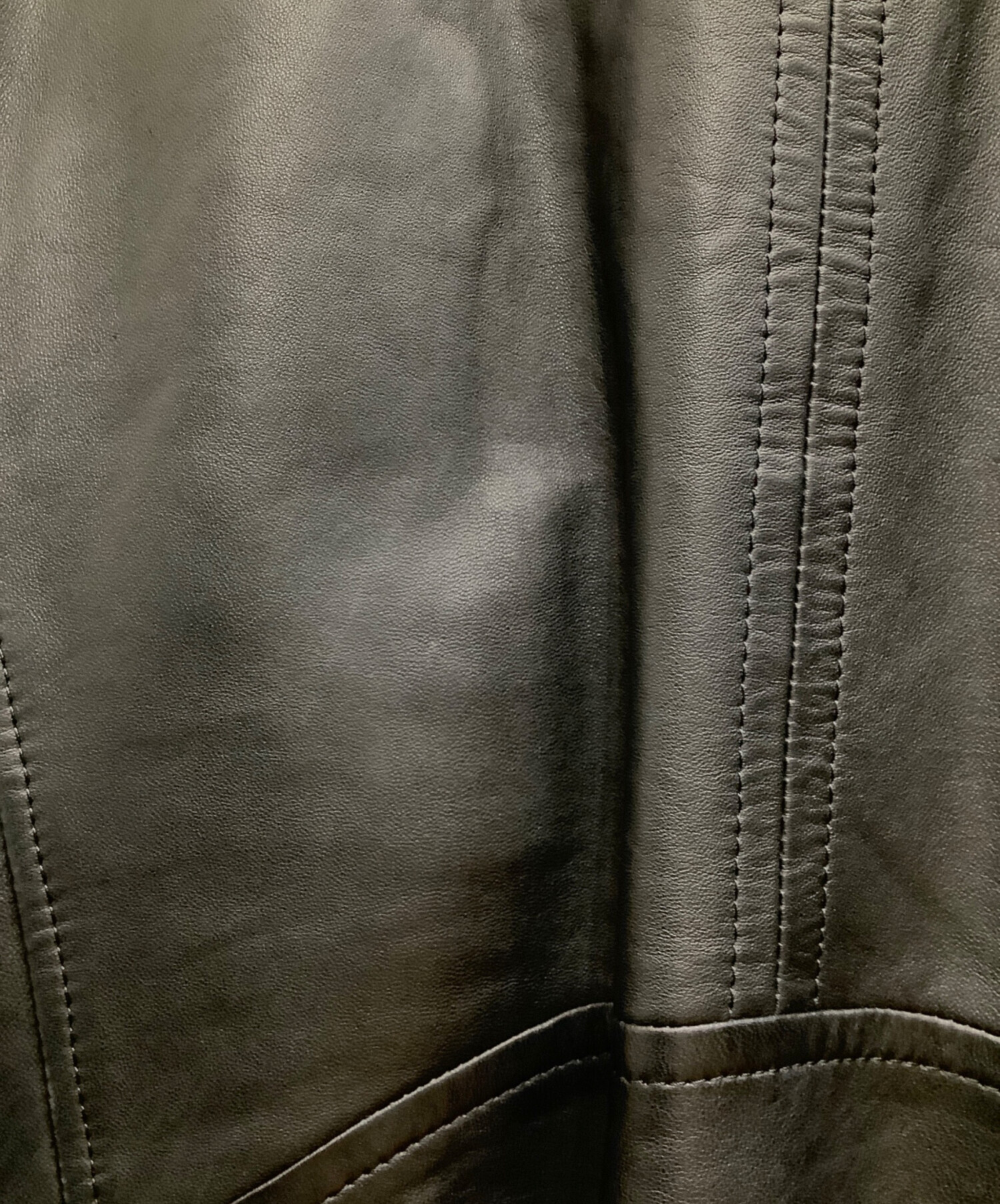 中古・古着通販】DIESEL (ディーゼル) レザージャケット ブラック