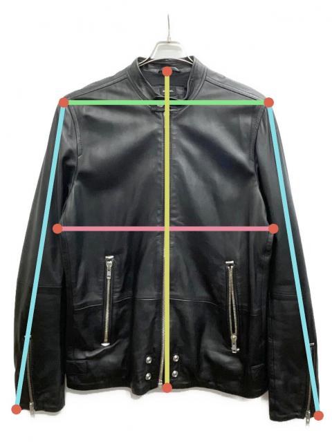 中古・古着通販】DIESEL (ディーゼル) レザージャケット ブラック