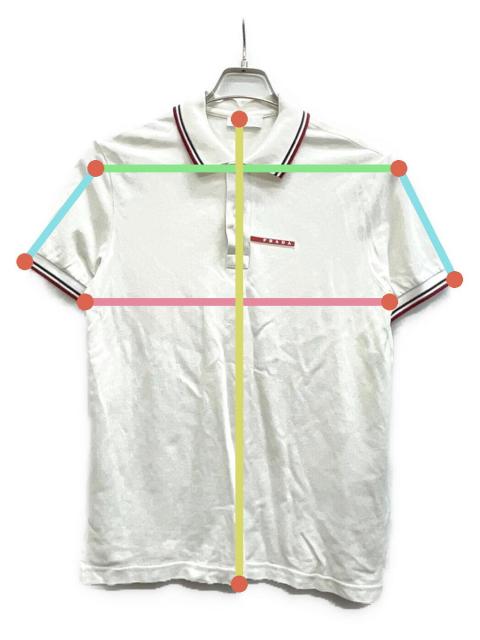 中古・古着通販】PRADA (プラダ) ポロシャツ ホワイト サイズ:S