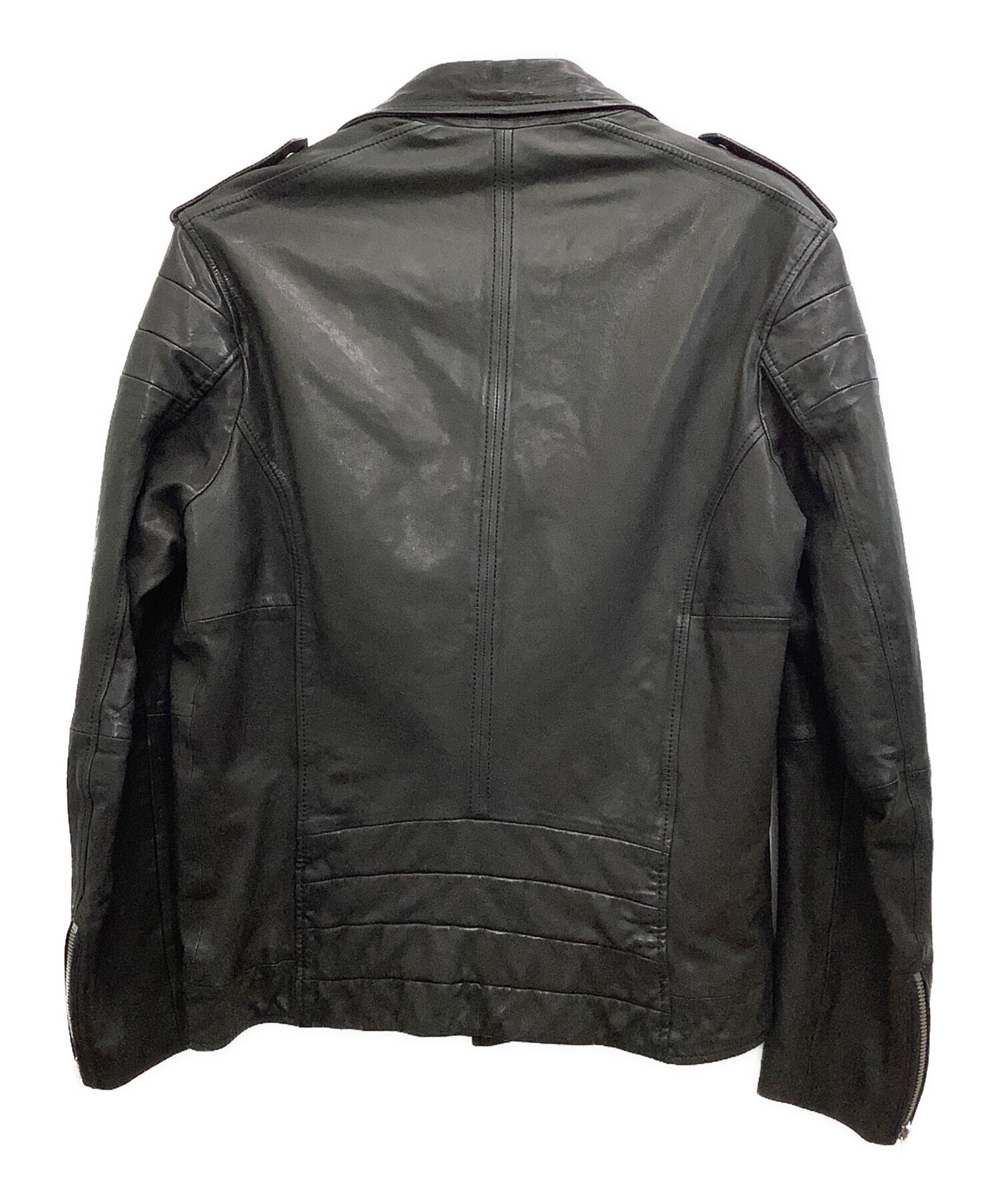 中古・古着通販】DIESEL (ディーゼル) レザーライダースジャケット
