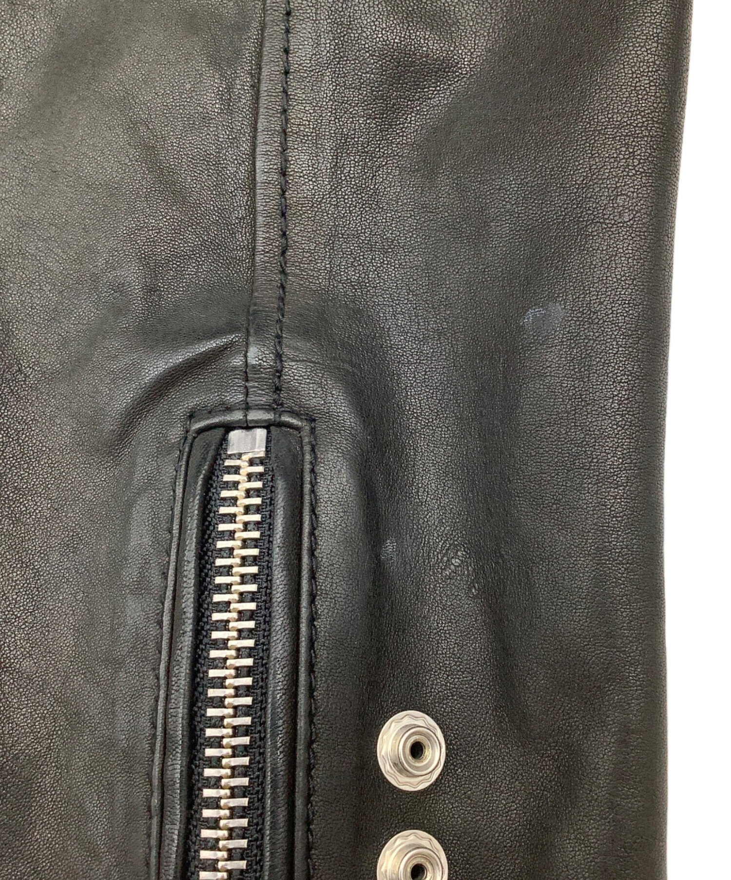 中古・古着通販】DIESEL (ディーゼル) レザーライダースジャケット