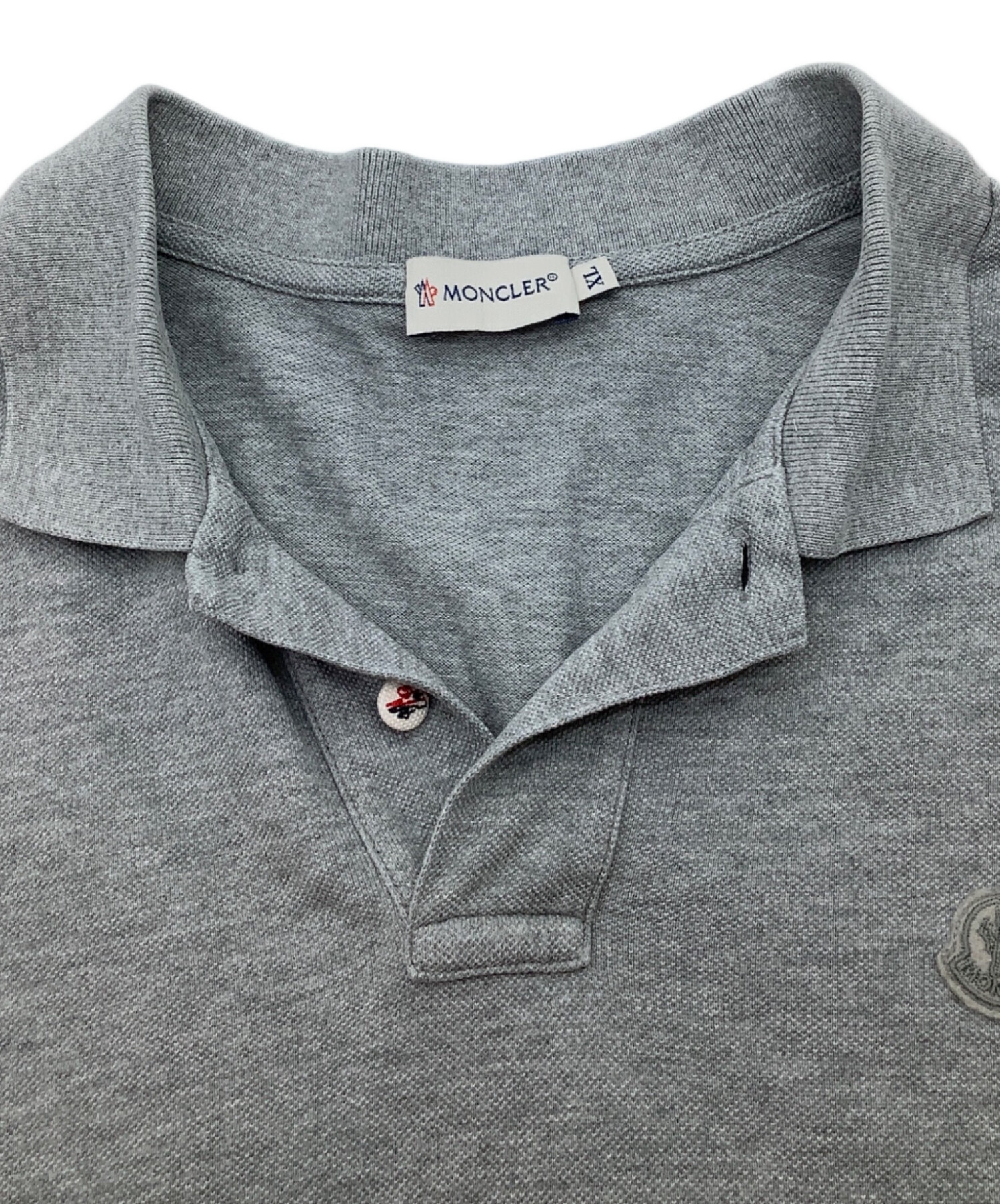 美品　モンクレール ポロシャツ　グレー 中古・古着通販】MONCLER (モンクレール) ポロシャツ グレー サイズ:XL