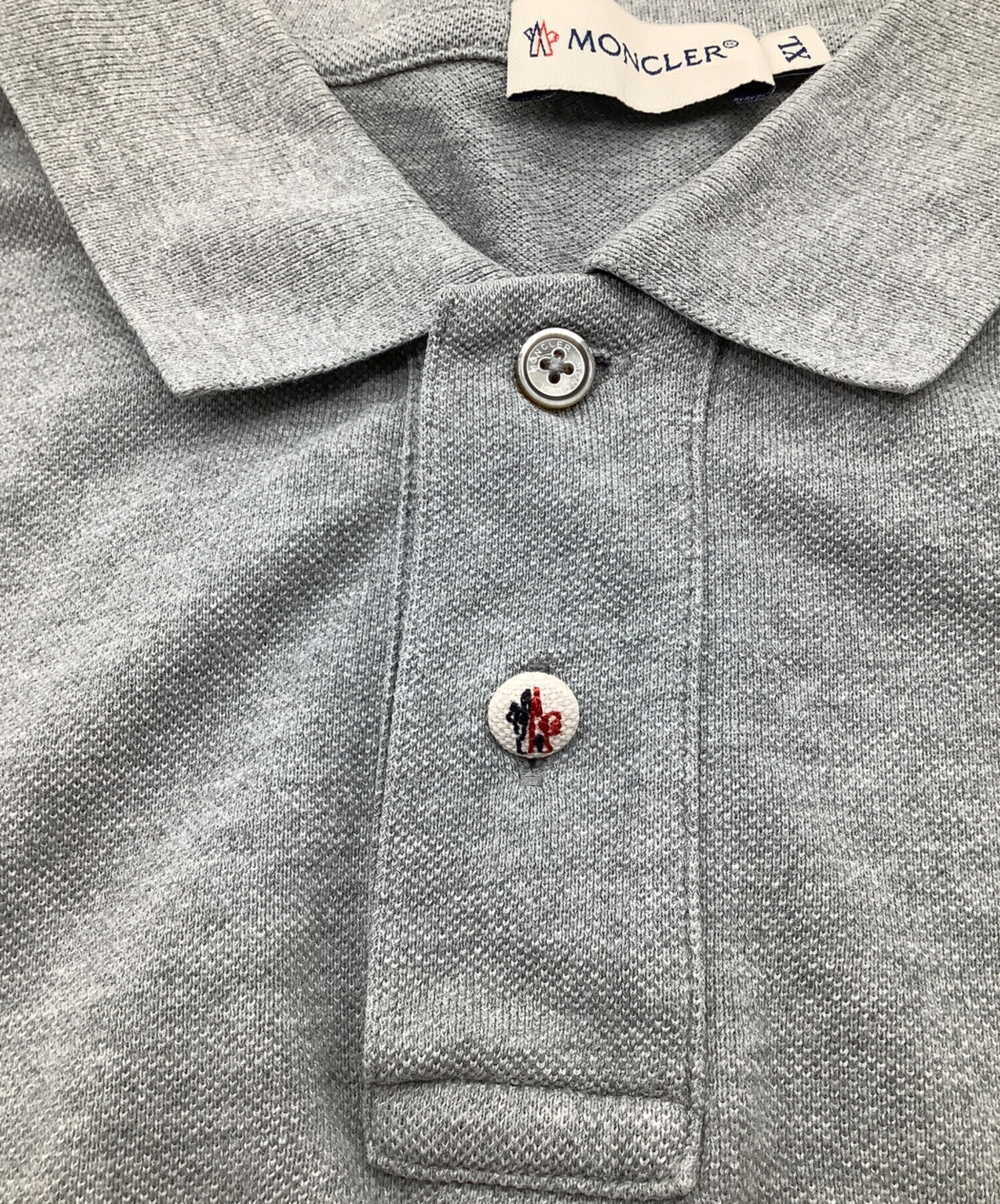 中古・古着通販】MONCLER (モンクレール) ポロシャツ グレー サイズ:XL