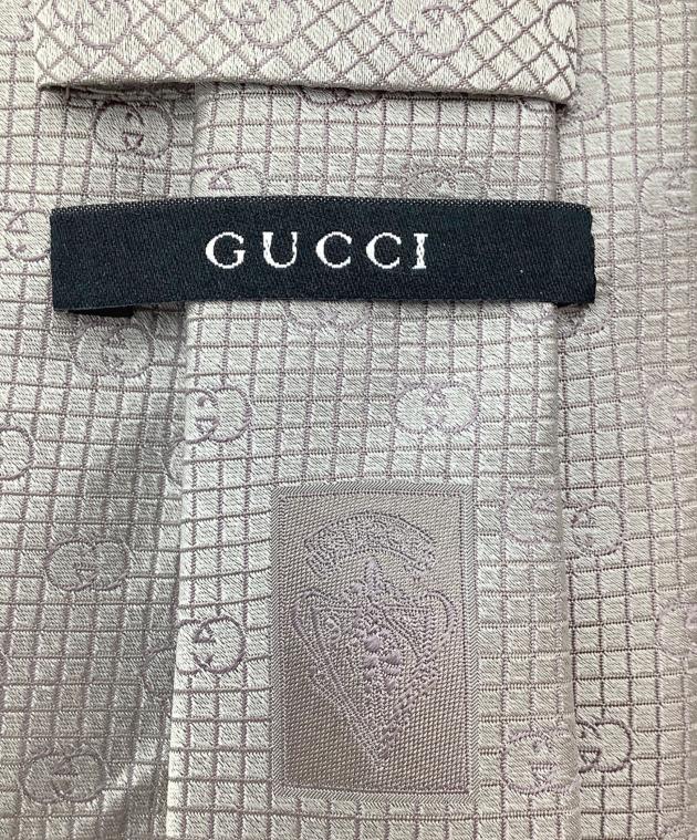 GUCCI グッチ ネクタイ  グレー 【古着】【中古】【送料無料】 中古・古着通販】GUCCI (グッチ) ネクタイ グレー サイズ:表記無し