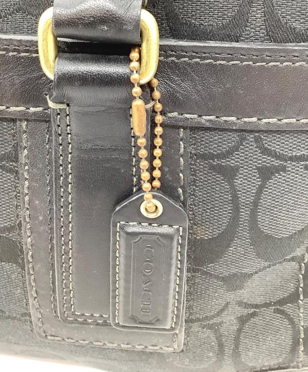 中古・古着通販】COACH (コーチ) シグネチャーハンドバッグ ブラック
