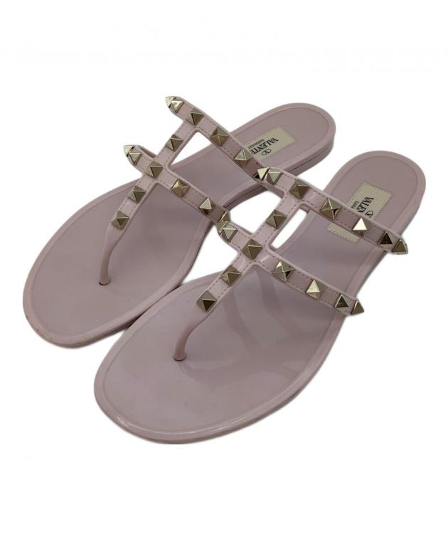 ヴァレンチノ ガラヴァーニ　ロックスタッズ　サンダル　シルバー　スワロ　23㎝ 中古・古着通販】VALENTINO GARAVANI (ヴァレンティノ・ガラヴァーニ