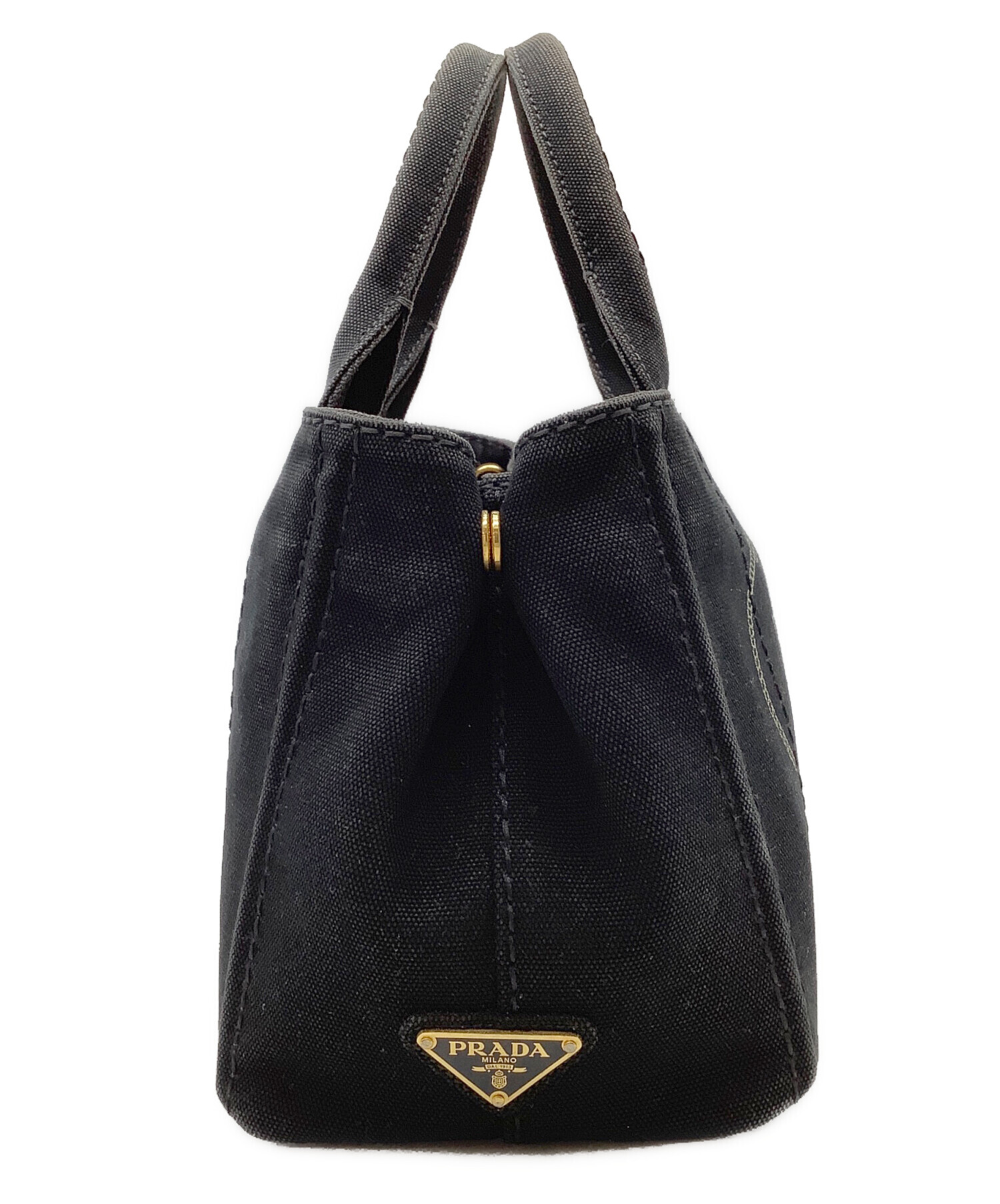中古・古着通販】PRADA (プラダ) キャンバストートバッグ ブラック