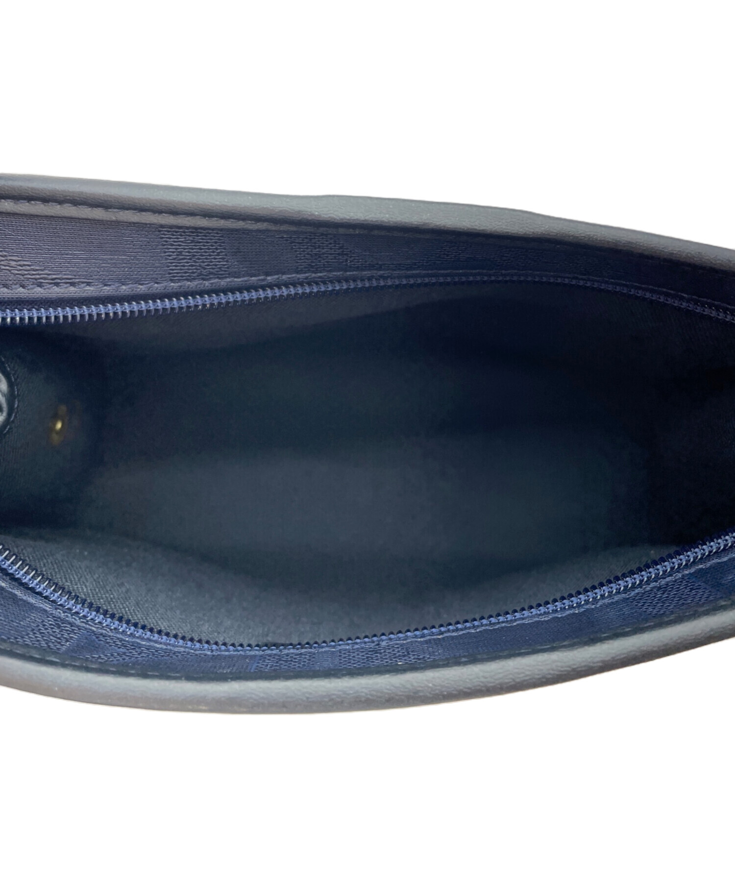 【美品】クリスチャンディオール トロッター ロゴ金具 クラッチバッグ ネイビー 中古・古着通販】Christian Dior (クリスチャン ディオール