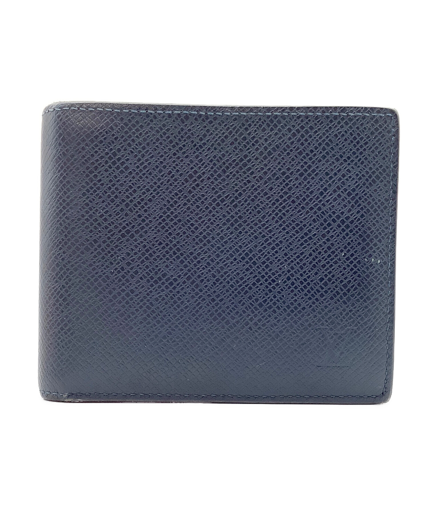 LOUIS VUITTON ネイビー 二つ折り財布 タイガレザー 中古・古着通販】LOUIS VUITTON (ルイ ヴィトン) ポルト・フォイユ