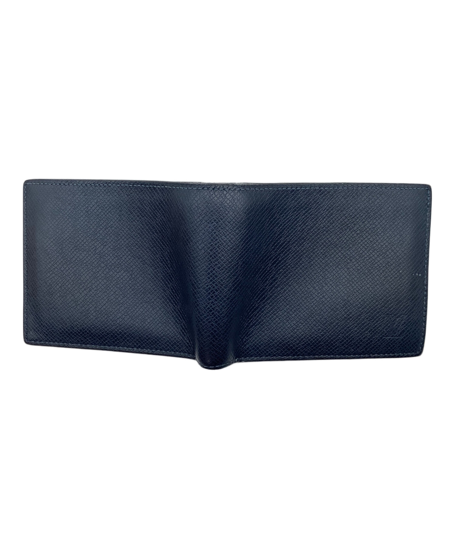LOUIS VUITTON ネイビー 二つ折り財布 タイガレザー 中古・古着通販】LOUIS VUITTON (ルイ ヴィトン) ポルト・フォイユ