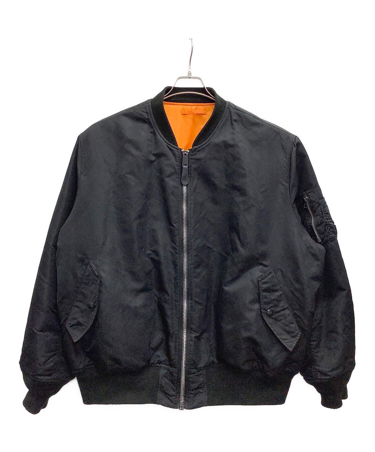 中古・古着通販】ALPHA (アルファ) MA-1ジャケット ブラック サイズ