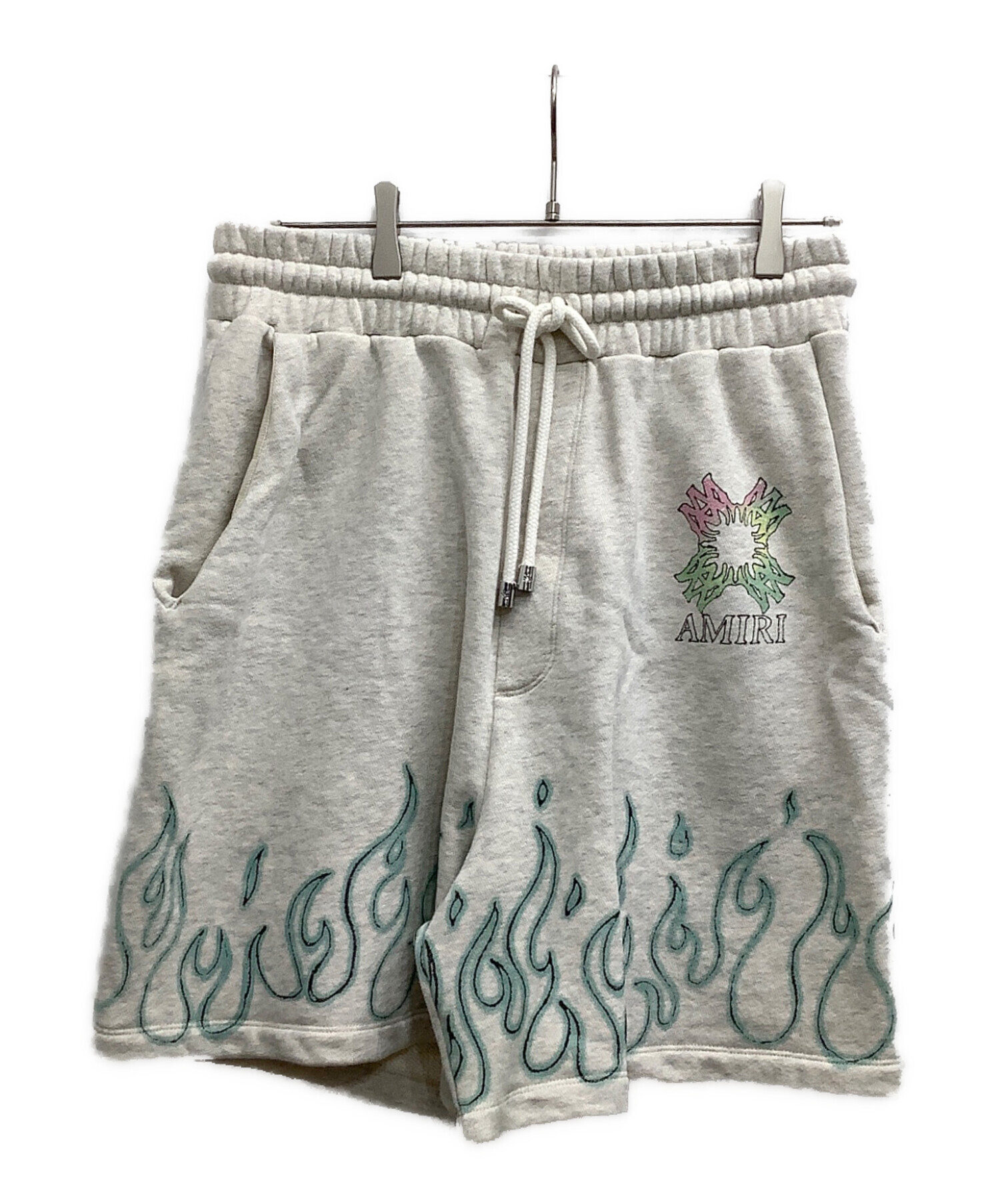 中古・古着通販】AMIRI (アミリ) MA QUAD FLAMES SWEATSHORT グレー