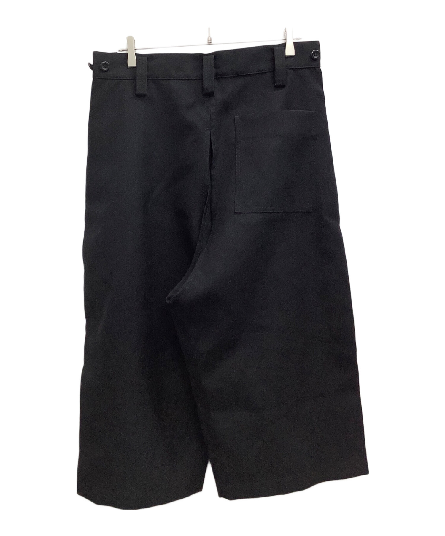 UJOH ウジョー アシンメトリー レイヤードパンツ 重ね着スラックス 中古・古着通販】Ujoh (ウジョー) レイヤードパンツ ブラック サイズ:2