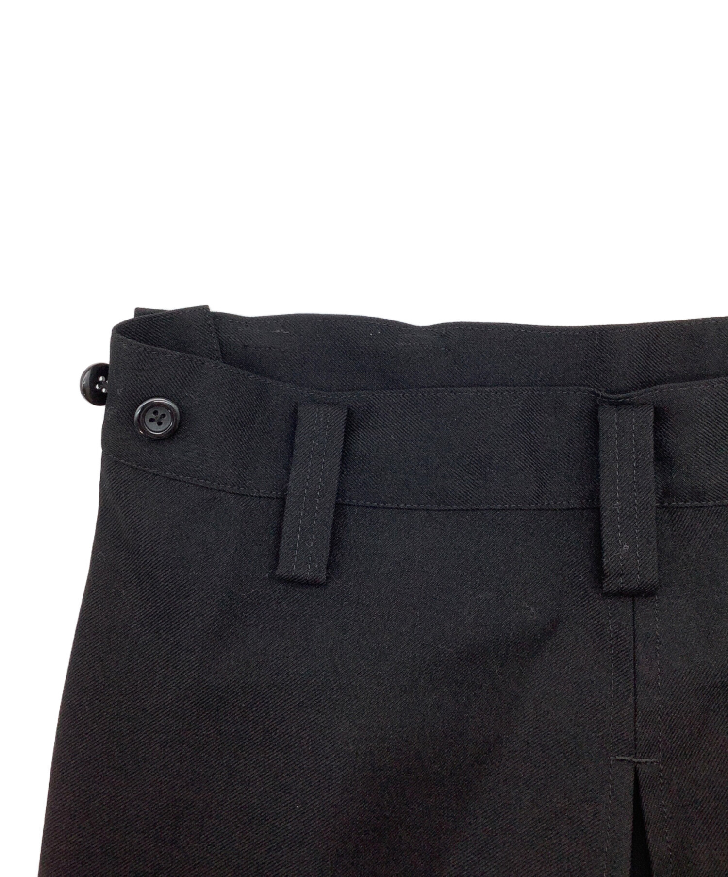 中古・古着通販】Ujoh (ウジョー) レイヤードパンツ ブラック サイズ:2