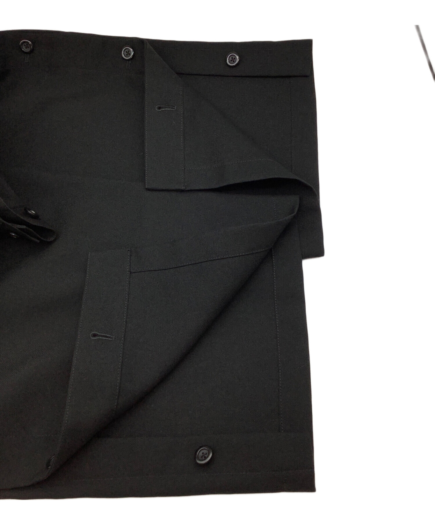 中古・古着通販】Ujoh (ウジョー) レイヤードパンツ ブラック サイズ:2