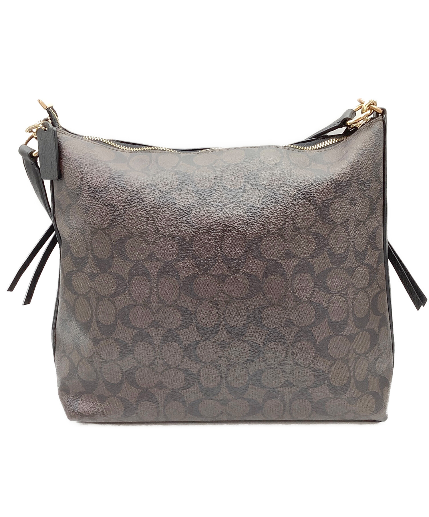 中古・古着通販】COACH (コーチ) 2WAYバッグ シグネチャー ブラウン