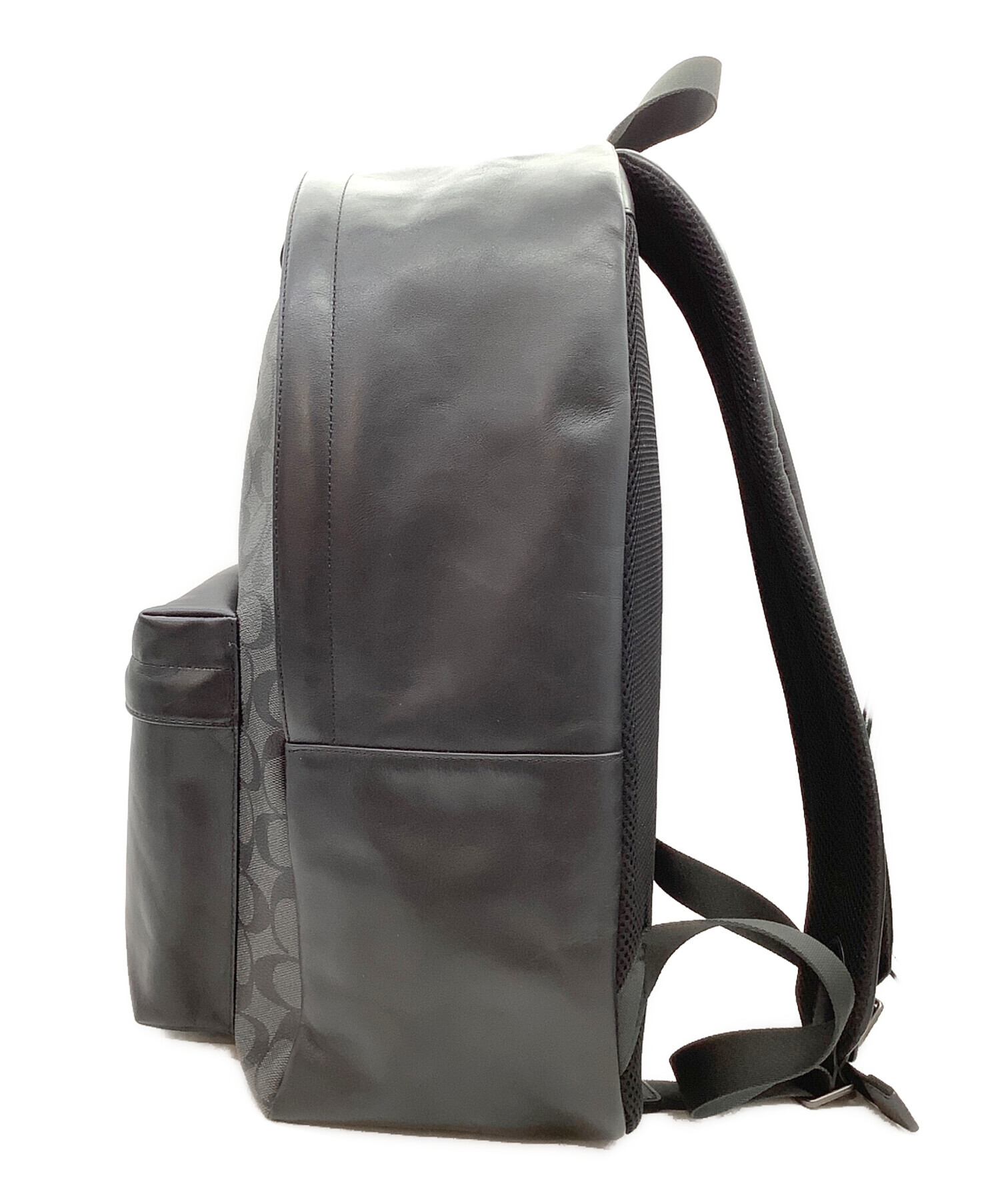 中古・古着通販】COACH (コーチ) リュック シグネチャー ネイビー
