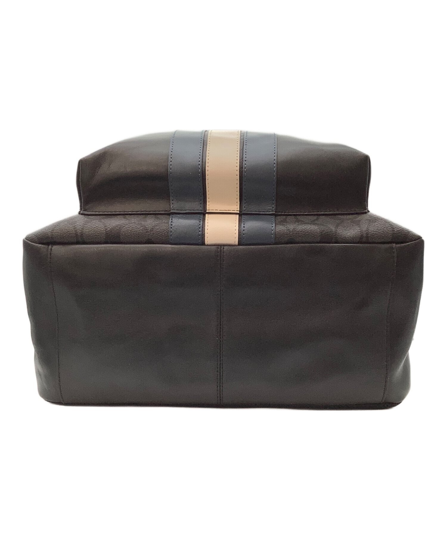 中古・古着通販】COACH (コーチ) リュック シグネチャー ネイビー