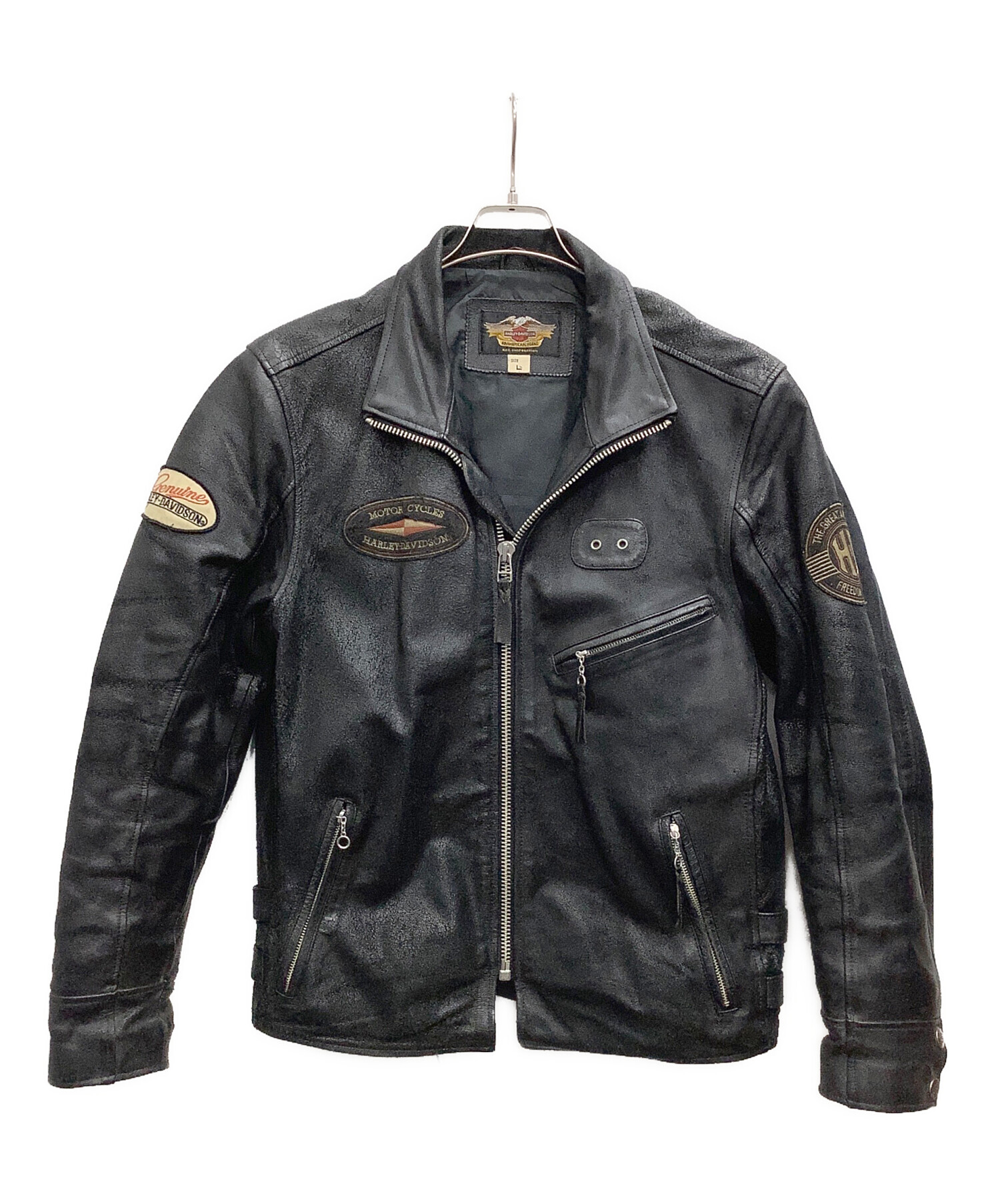 専用Harley-Davidson シングルライダースジャケット Lサイズ中古品 中古・古着通販】HARLEY-DAVIDSON (ハーレーダビッドソン) シングル