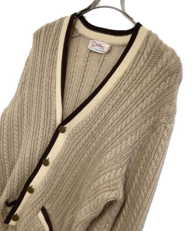 美品 60s ヴィンテージ イタリア製 ウール カーディガン ブラウン L 極美品 XL 60s BRENT ヴィンテージ モヘアカーディガン mohair vintage