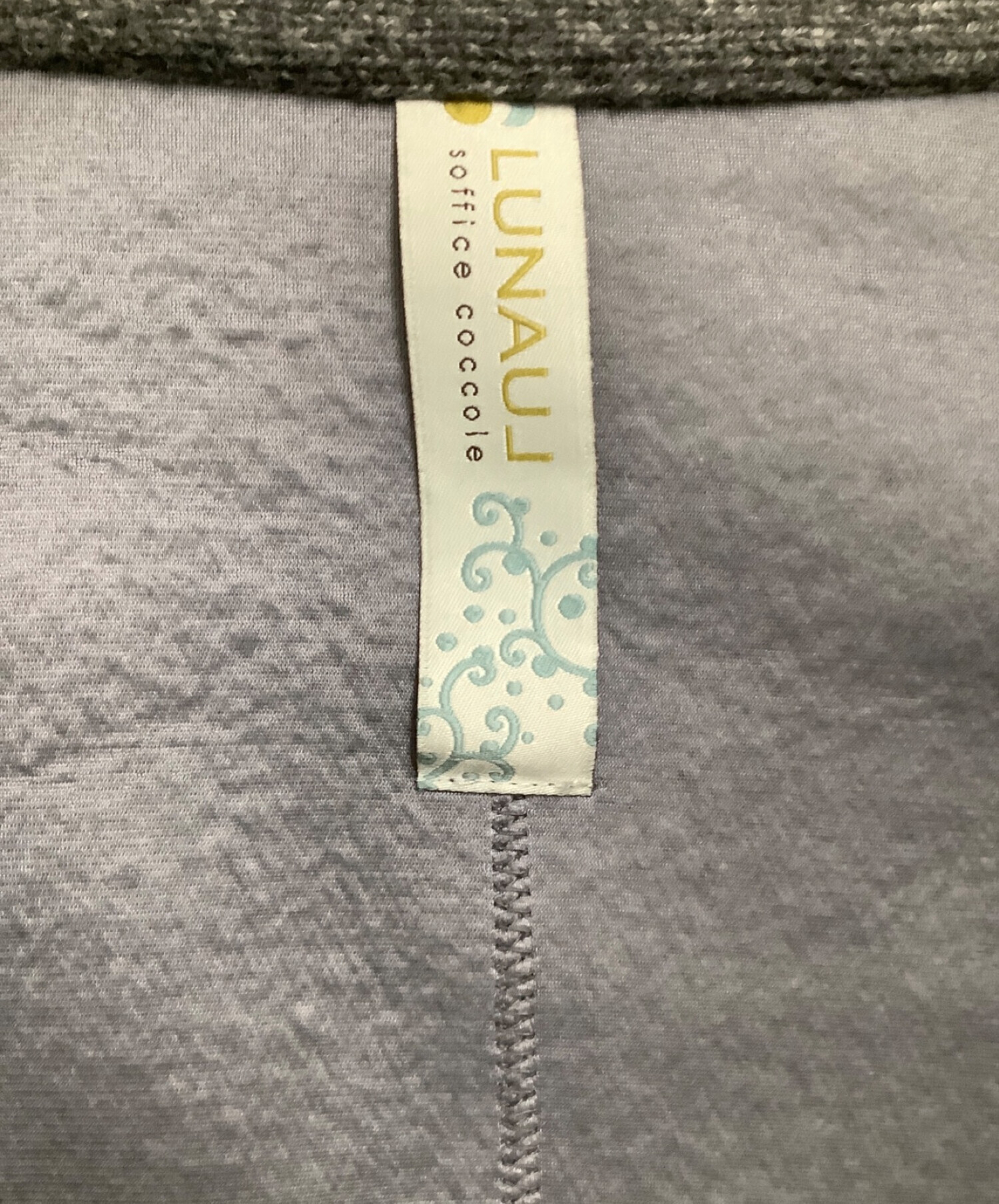 極美品　LUNAULカシミヤ100% ニット　テーラードジャケット グレー　M レディース カシミヤ100% ジャケット カシミア100% テーラーカラー