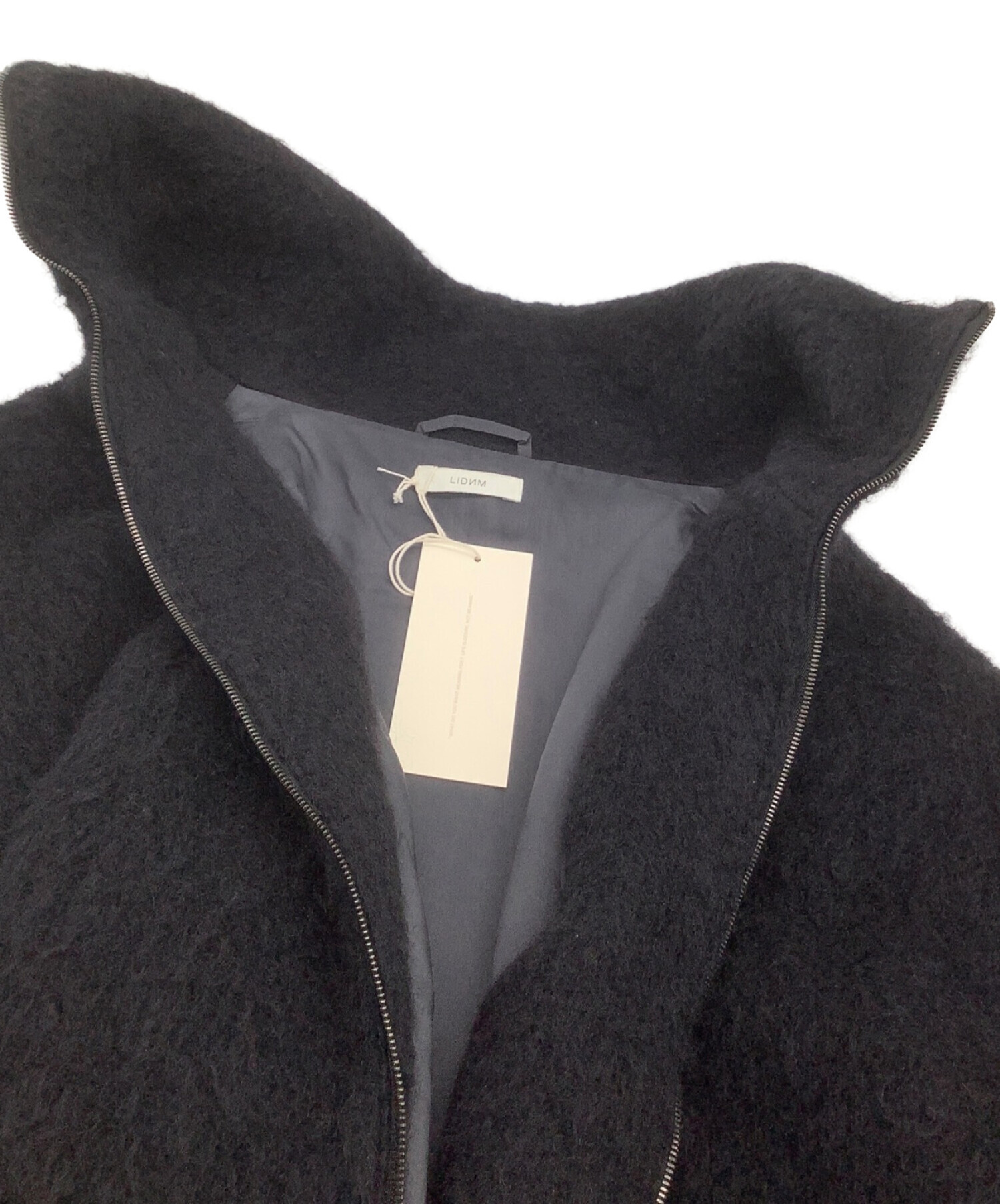 中古・古着通販】LIDnM (リドム) SHAGGY MOHAIR ZIP BLOUSON ブラック 