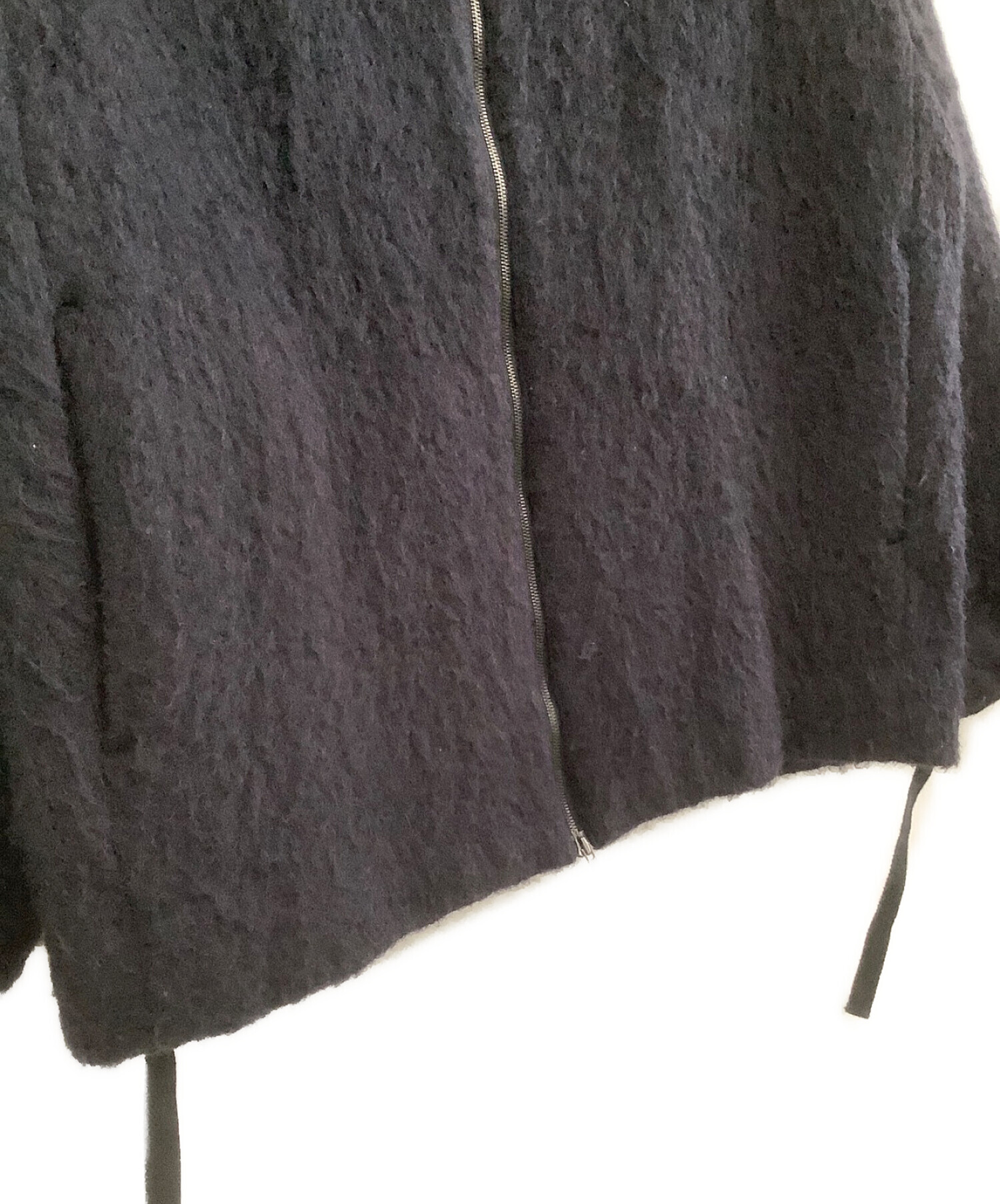 中古・古着通販】LIDnM (リドム) SHAGGY MOHAIR ZIP BLOUSON ブラック 