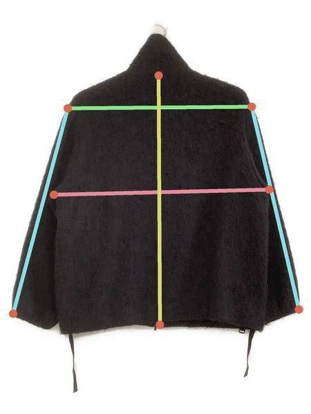 中古・古着通販】LIDnM (リドム) SHAGGY MOHAIR ZIP BLOUSON ブラック