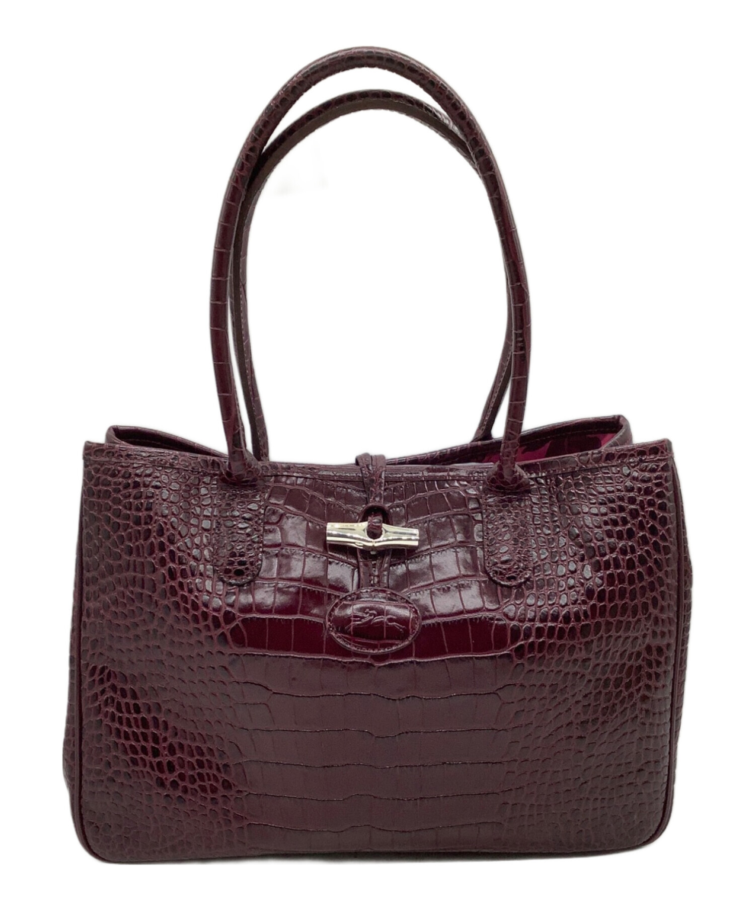 中古・古着通販】LONGCHAMP (ロンシャン) レザートートバッグ ロゾ