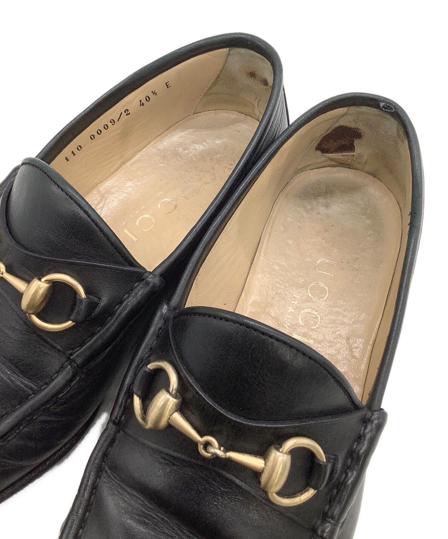 中古・古着通販】GUCCI (グッチ) ビットローファー ブラック サイズ:40