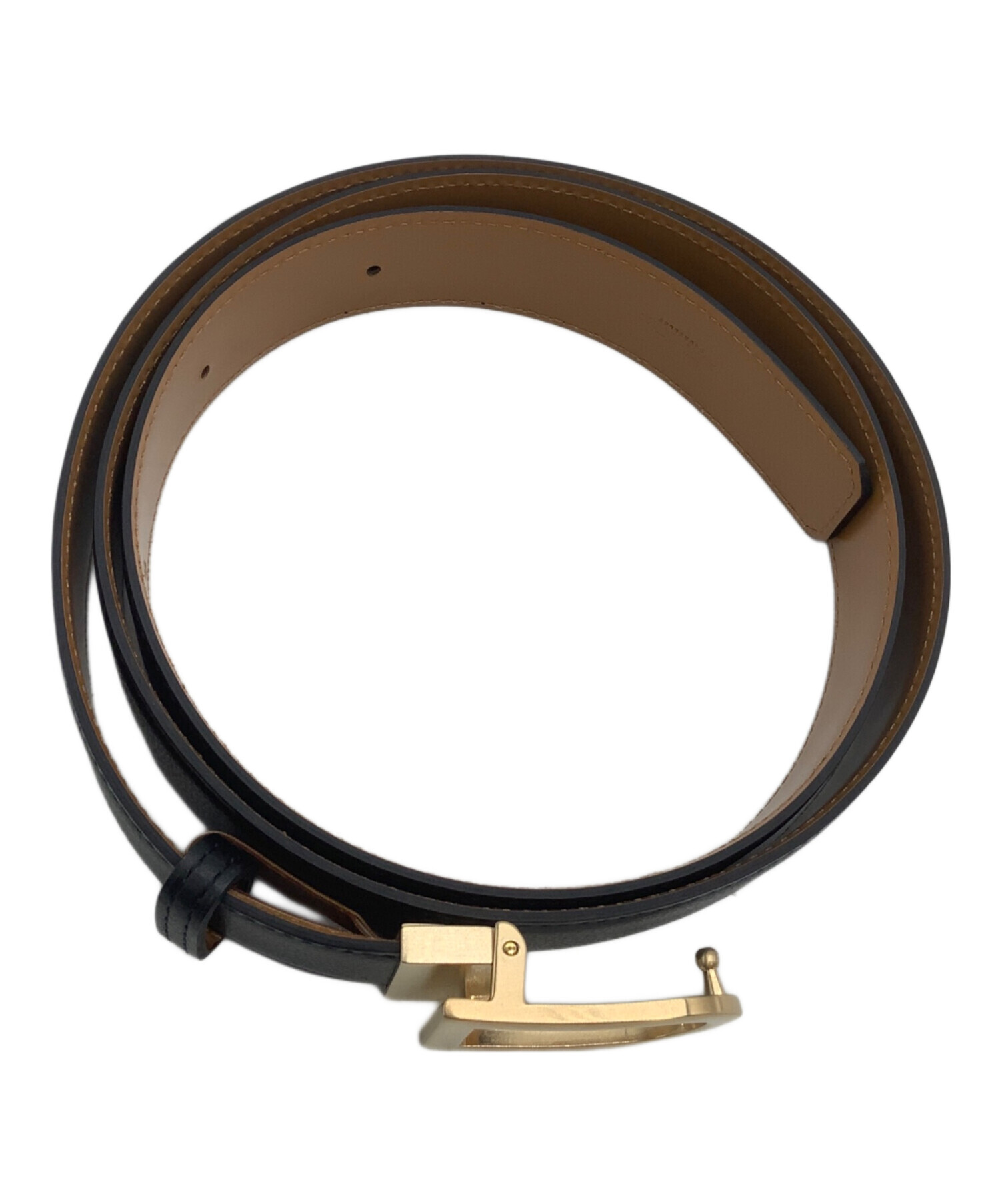 DELVAUX/デルヴォー/ベルト/ブラウン/レザー/ロゴ/金具/73 中古・古着通販】DELVAUX (デルヴォー) ベルト ブラック