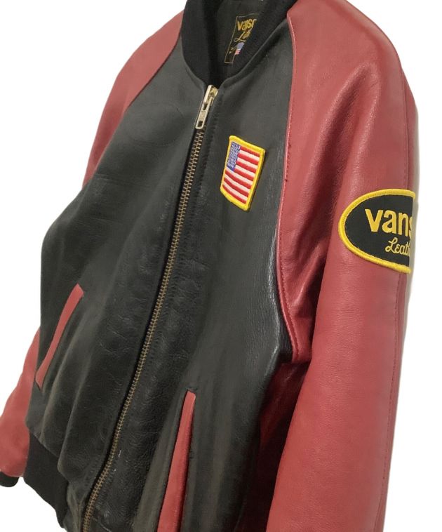 中古・古着通販】VANSON (バンソン) ワッペン レザージャケット TJP