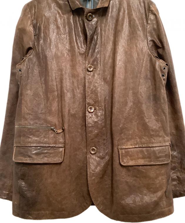 Timberland ブラウンレザージャケット S/P vintage 本革 Timberland ブラウンレザージャケット S/P vintage 本革