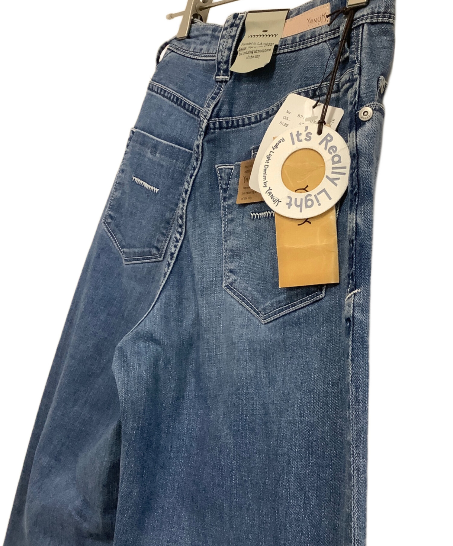 中古・古着通販】YANUK (ヤヌーク) ワイドストレートデニムパンツ