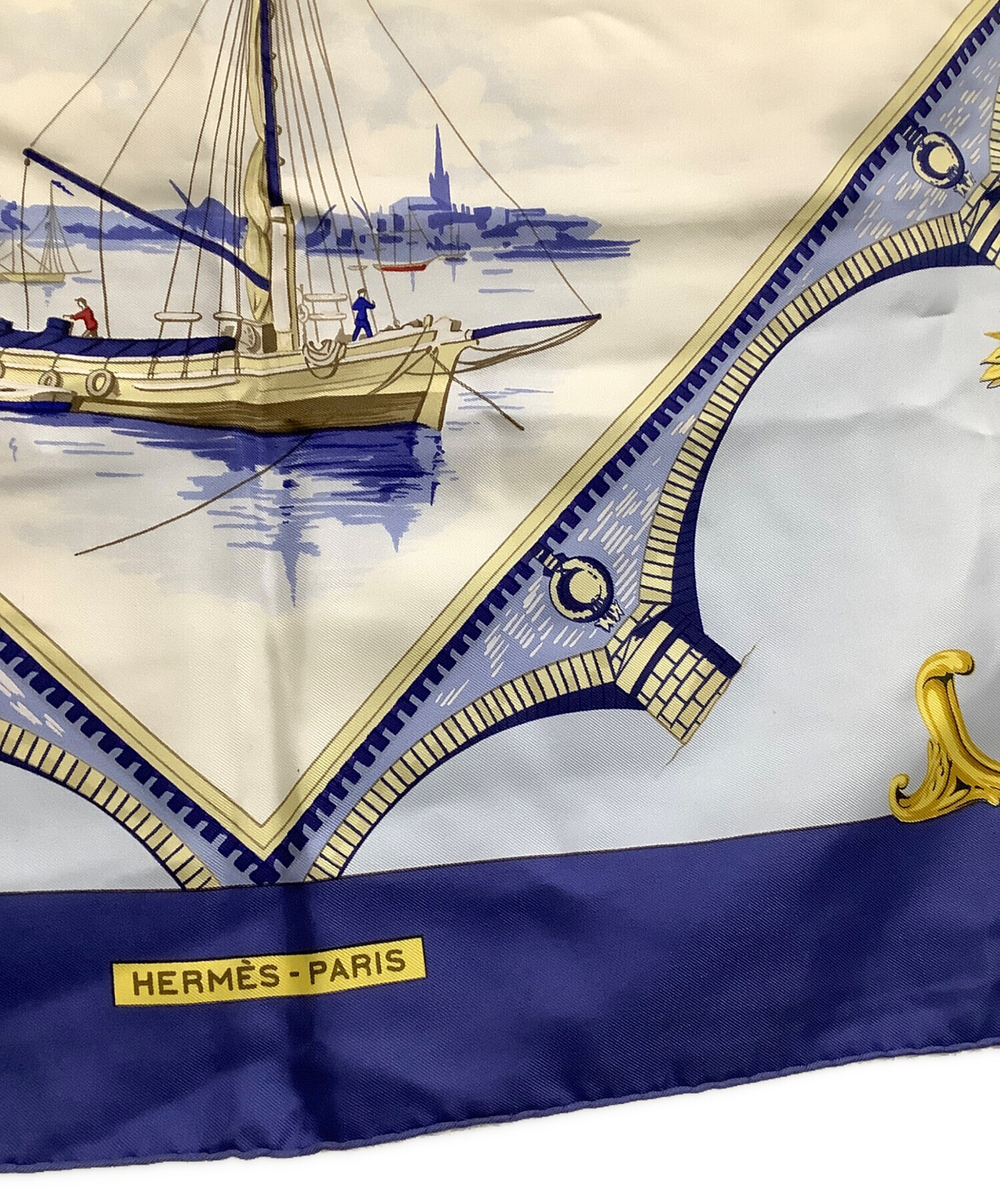 中古・古着通販】HERMES (エルメス) シルクスカーフ BORDEAUX PORTE