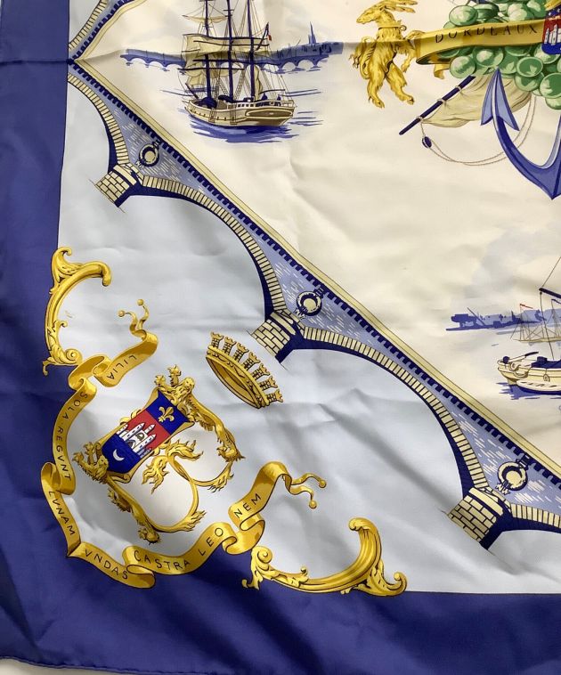 中古・古着通販】HERMES (エルメス) シルクスカーフ BORDEAUX PORTE