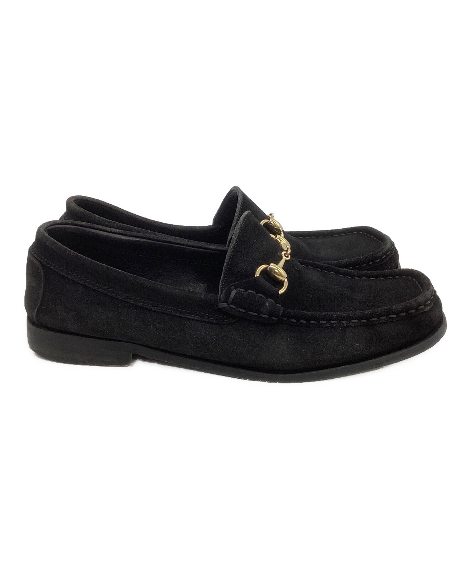 中古・古着通販】GUCCI (グッチ) ホースビットローファー ブラック 