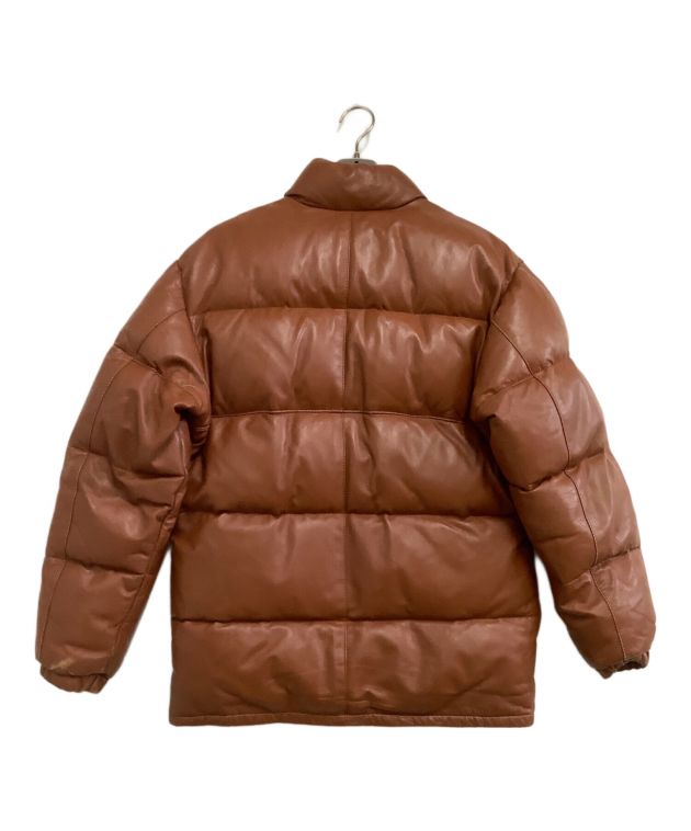中古・古着通販】Schott (ショット) レザーダウンジャケット ブラウン
