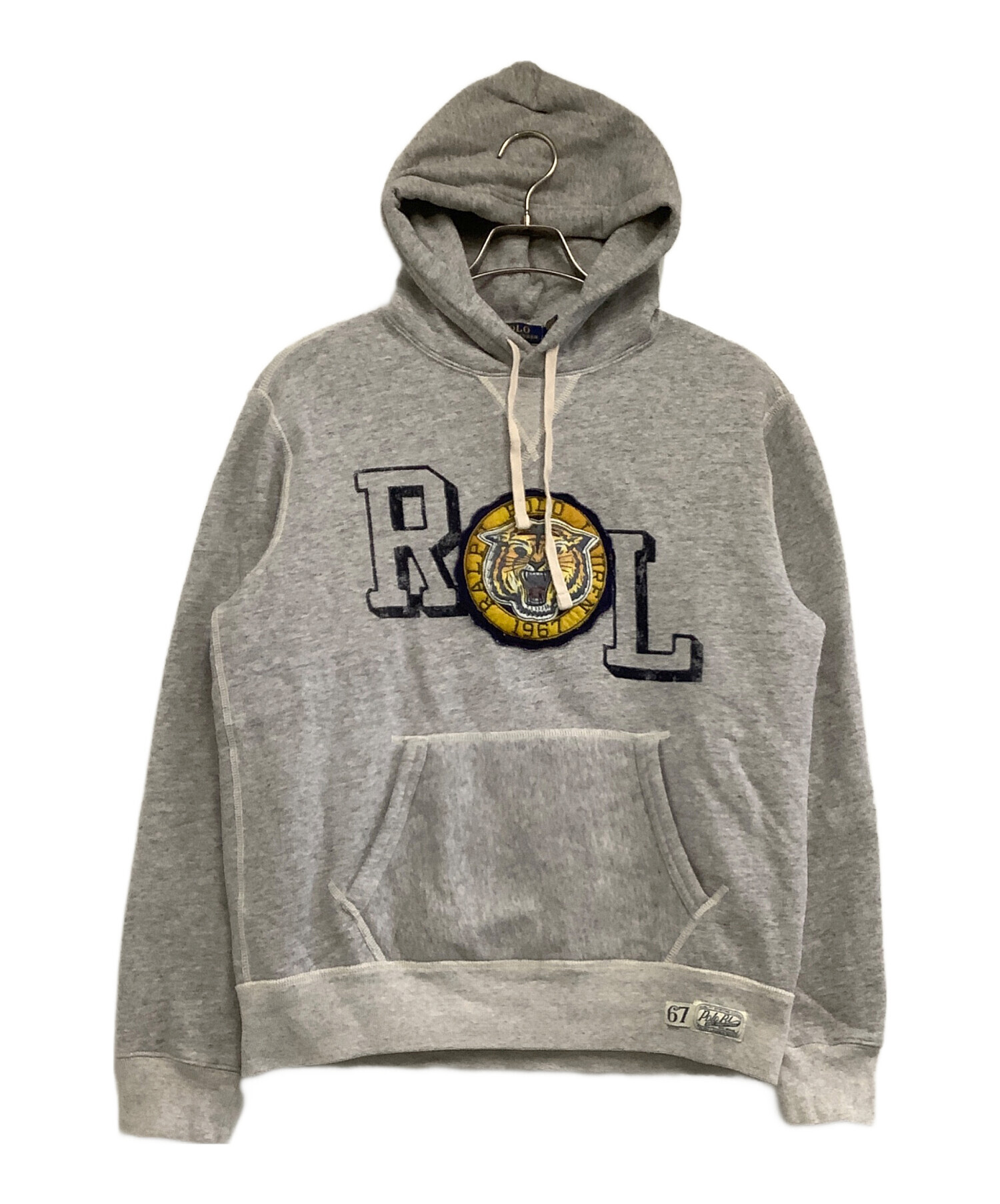 古着】Polo by Ralph Lauren グレー パーカー M