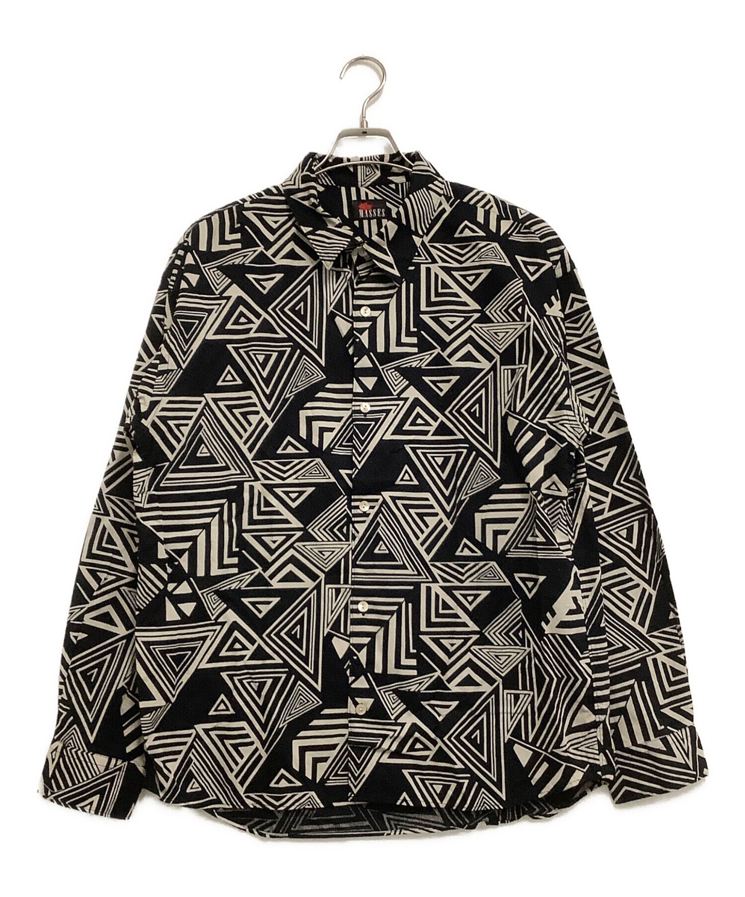 中古・古着通販】MASSES (マシス) シャツ GEOMETRIC SHIRTS ブラック