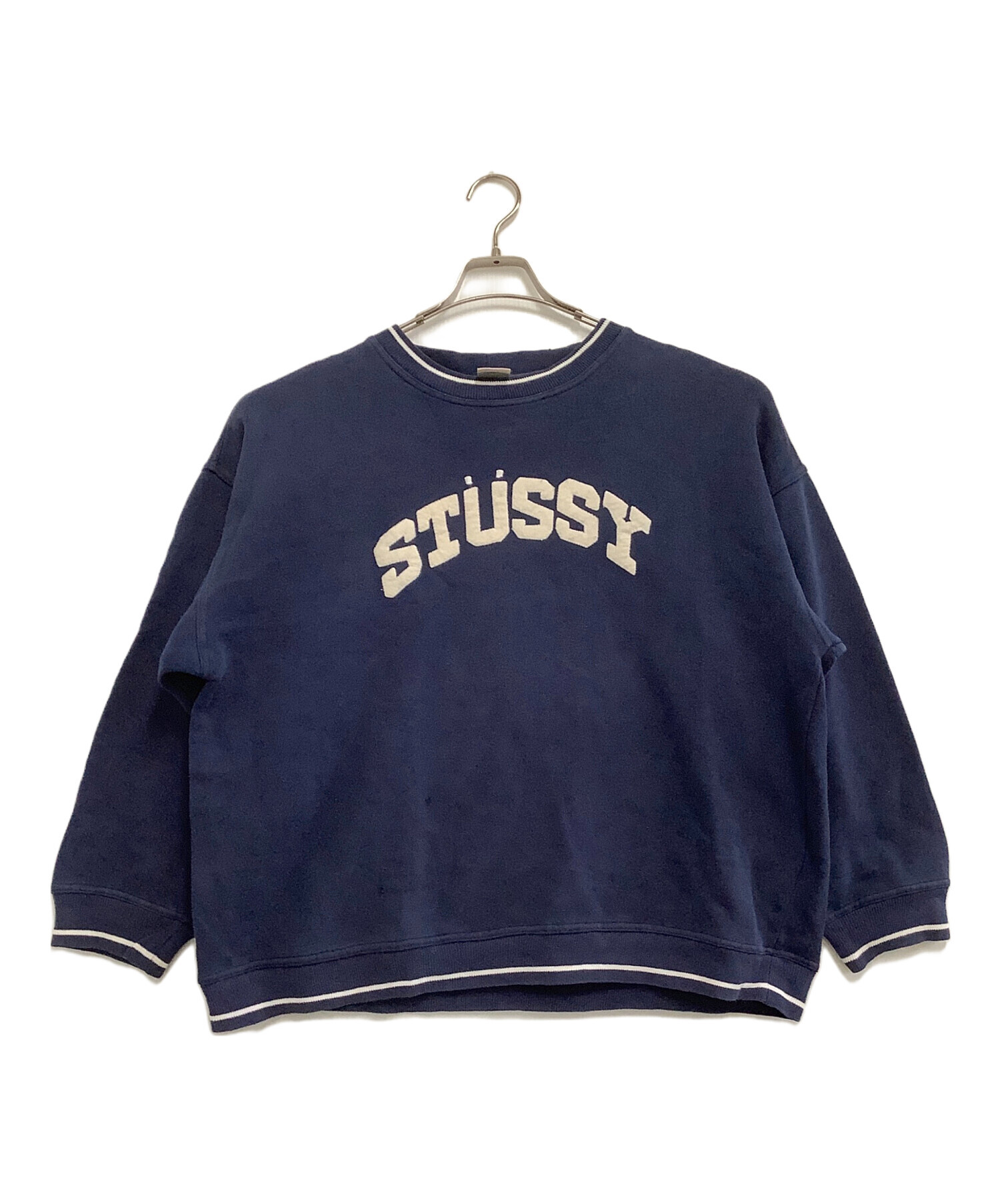 stussy スウェット ネイビー 90s 古着 ステューシー 中古・古着通販】stussy (ステューシー) クルーネックスウェット